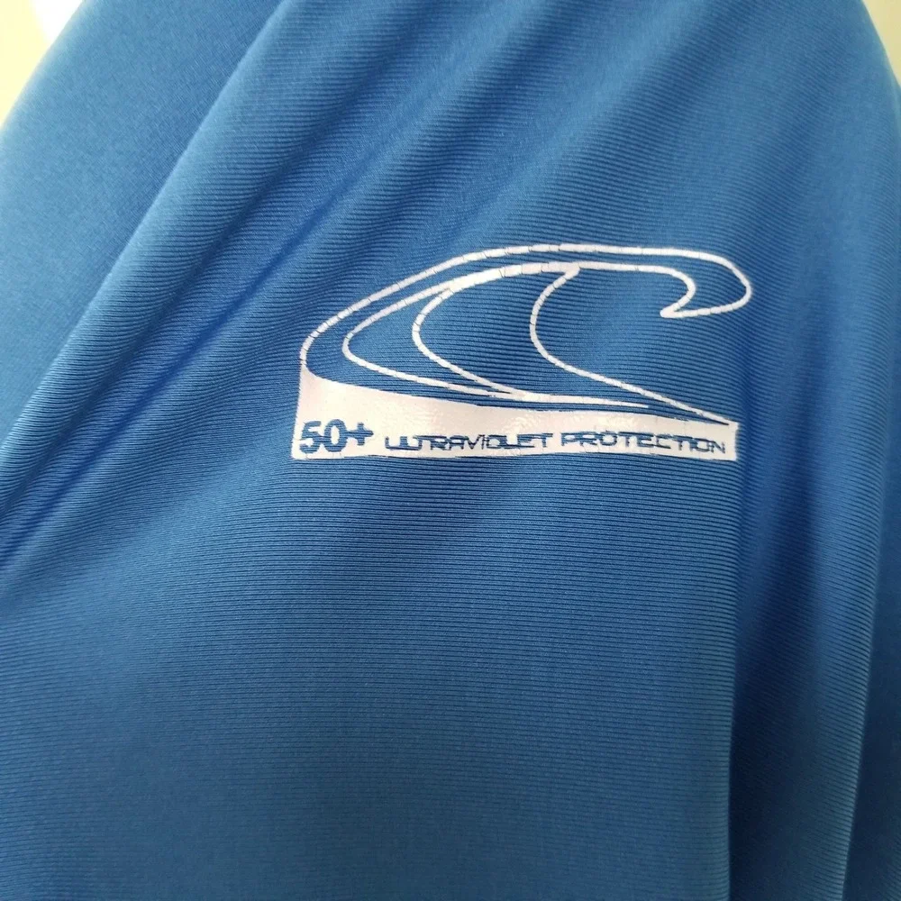 O'Neill‎ Rash Guard Men 2XL Blue Performance Fit Long Sleeve Surf UV Protection